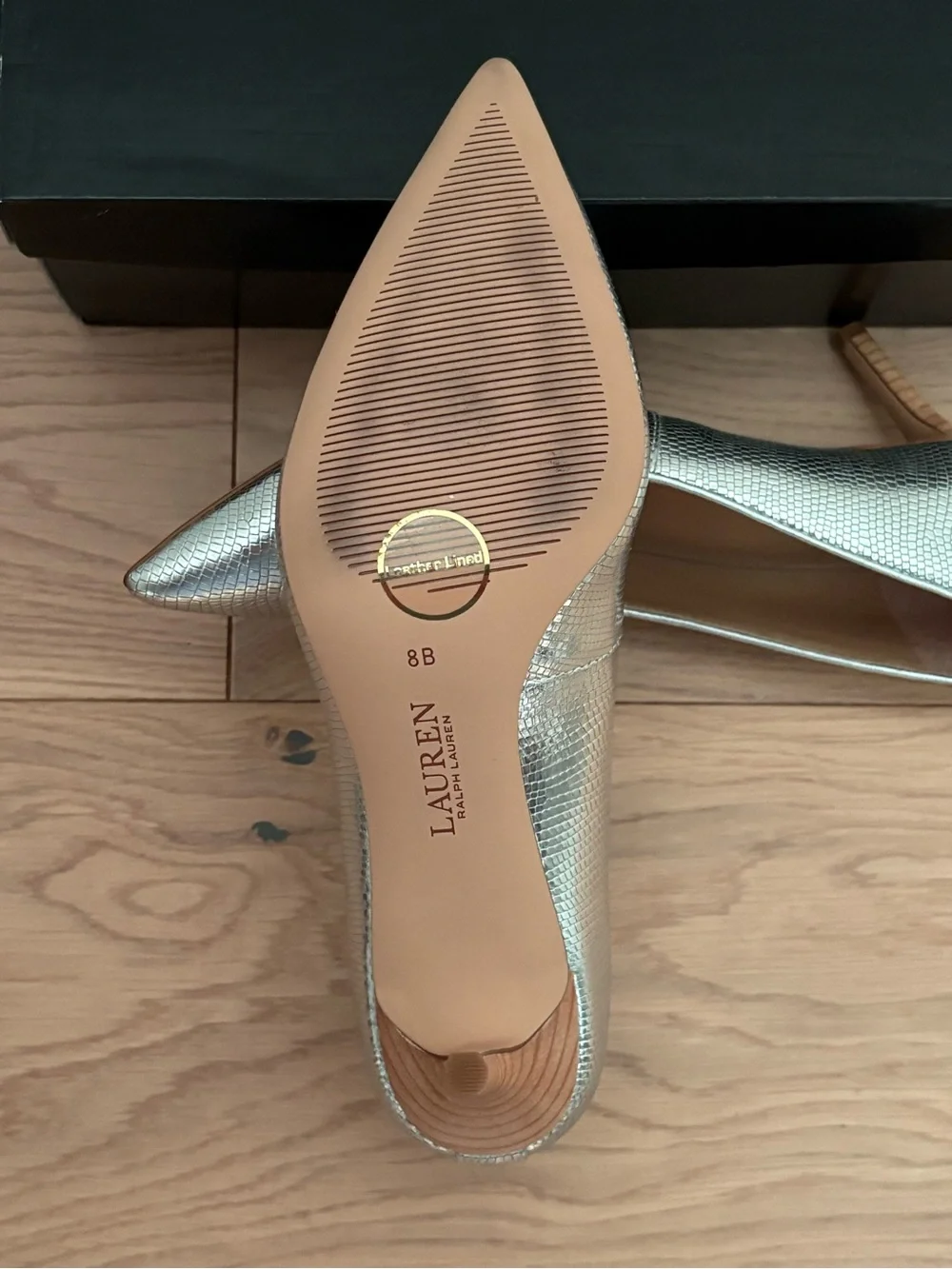 Lauren Ralph Lauren Silver Pointed Toe Pumps